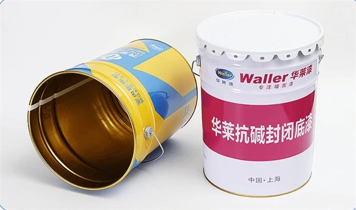 Steel 5 Gallon Metal Pails With Lug Cover For Ink Storage